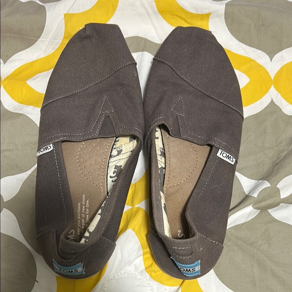 TOMS Classic Brown Canvas Slip-Ons